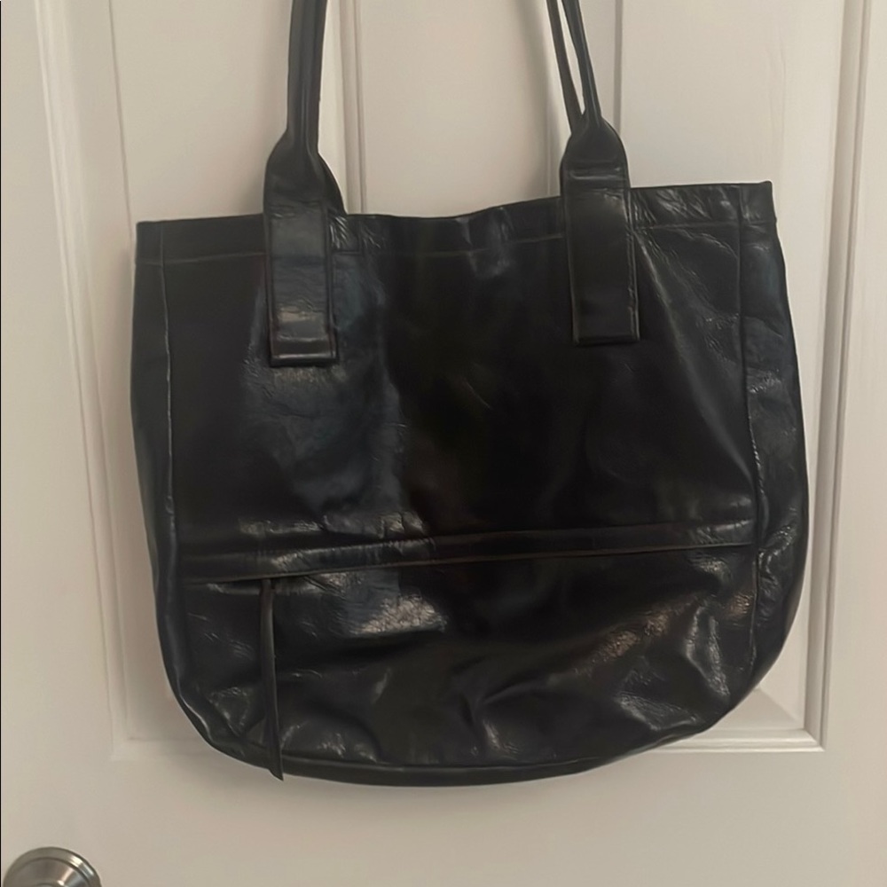 HOBO Classic Black Leather Tote